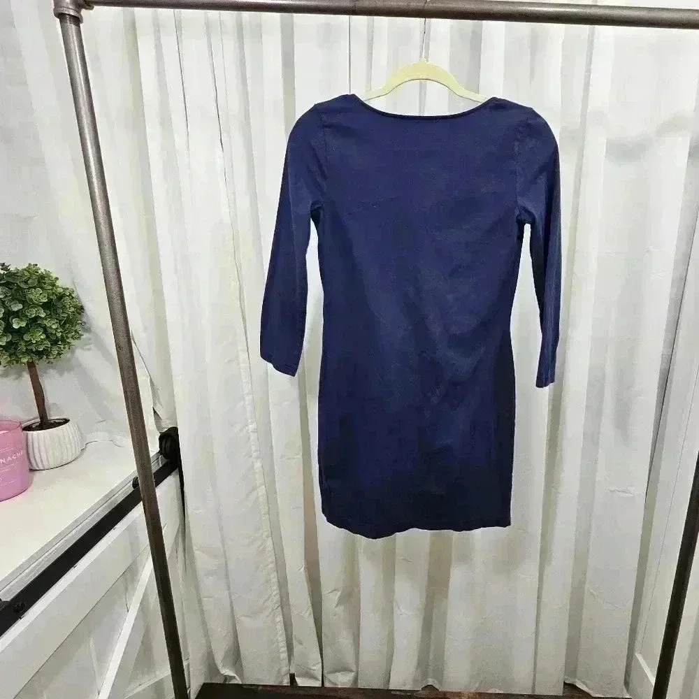 Lilly Pulitzer Women's XS Navy Marina Shift Dress - Picture 2 of 9